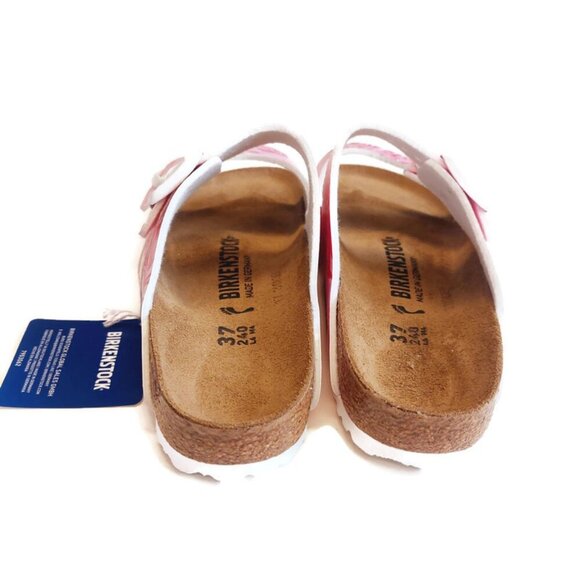 Birkenstock Arizona Birko-Flor Sandals Womens 6 Marble Twirl Fuchsia Tulip Pink - Picture 7 of 9